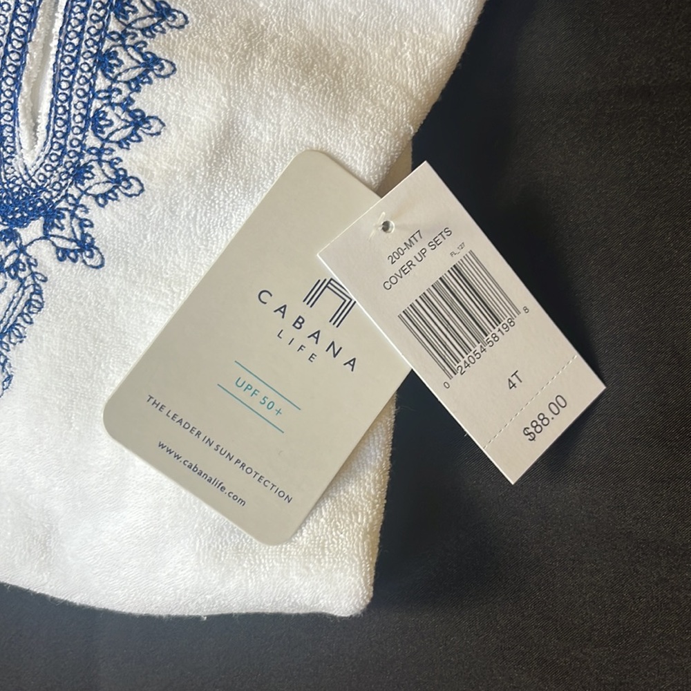 NWT CABANA LIFE MOROCCAN TILE 2-PIECE SWIMSUIT & TERRY COVER UP - Picture 4 of 4